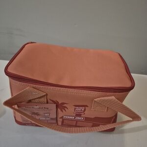 Trader Joe's Mini Insulated Lunch Bag in Salmon/pink